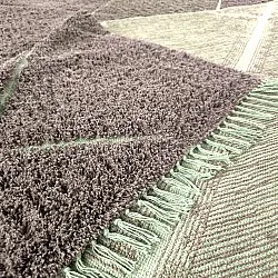 Shaggy rugs - Bellevue Natural Cotton Shaggy (taupe/green)