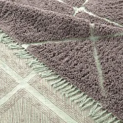 Shaggy rugs - Bellevue Natural Cotton Shaggy (taupe/green)