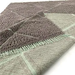 Shaggy rugs - Bellevue Natural Cotton Shaggy (taupe/green)