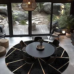 Round rug - Bellizzi (black)