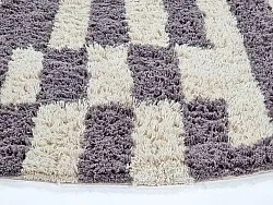 Round rug - Bergamo Natural Cotton Shaggy (grey/white)