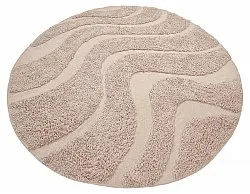 Round rug - Bonnie Natural Cotton Shaggy (beige)