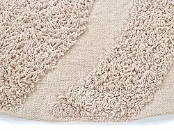 Round rug - Bonnie Natural Cotton Shaggy (beige)