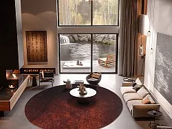 Round rug - Bovera (red)