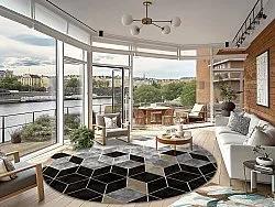 Round rug - Brigooda (grey)