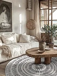 Round rug - Brussels Night (grey)