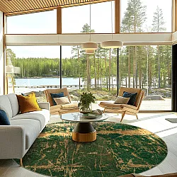 Round rug - Cantoria (beige/green)
