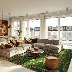 Wilton rug - Cantoria (beige/green)