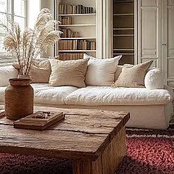 Shaggy rugs - Cataya Natural Cotton Shaggy (brown/beige)