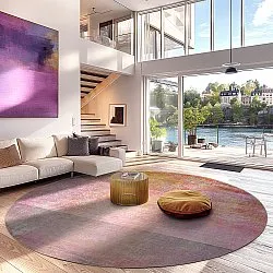 Round rug - Cicoria (pink/purple)