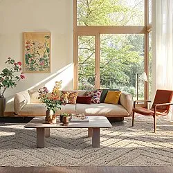 Shaggy rugs - Conara Natural Cotton Shaggy (beige)