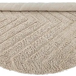 Round rug - Conara Natural Cotton Shaggy (beige)