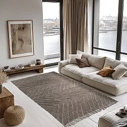 Shaggy rugs - Conara Natural Cotton Shaggy (taupe)
