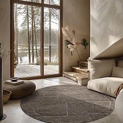 Round rug - Cremona Natural Cotton Shaggy (taupe)