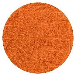 Round rug - Cremona Natural Cotton Shaggy (orange)