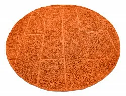 Round rug - Cremona Natural Cotton Shaggy (orange)