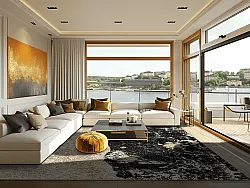 Wilton rug - Cyra (black/gold)