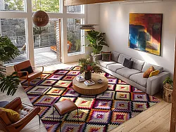 Wilton rug - Deia (pink/multi)