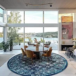 Round rug - Douz (blue)