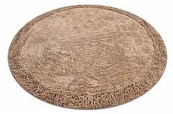 Round rug - Ebba Natural Cotton Shaggy (brown)