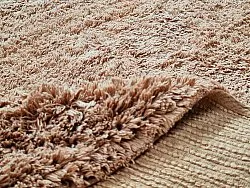 Round rug - Ebba Natural Cotton Shaggy (brown)