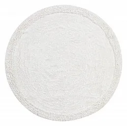 Round rug - Ebba Natural Cotton Shaggy (offwhite)