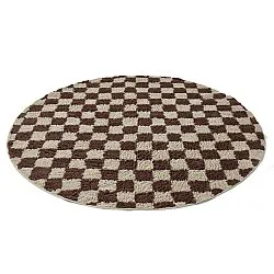 Round rug - Elsey Natural Cotton Shaggy (beige/brown)