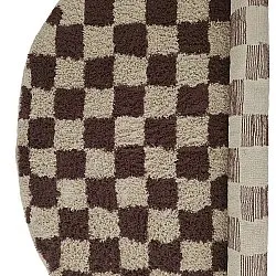 Round rug - Elsey Natural Cotton Shaggy (beige/brown)