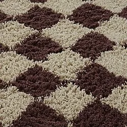 Round rug - Elsey Natural Cotton Shaggy (beige/brown)