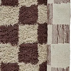 Round rug - Elsey Natural Cotton Shaggy (beige/brown)