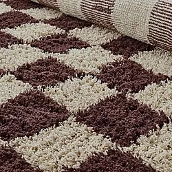 Round rug - Elsey Natural Cotton Shaggy (beige/brown)