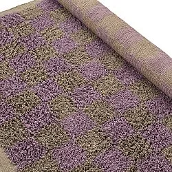 Shaggy rugs - Elsey Natural Cotton Shaggy (brown/purple)