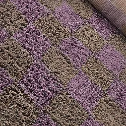 Shaggy rugs - Elsey Natural Cotton Shaggy (brown/purple)