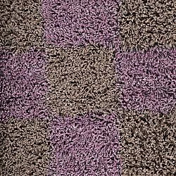 Shaggy rugs - Elsey Natural Cotton Shaggy (brown/purple)