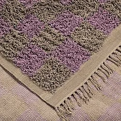 Shaggy rugs - Elsey Natural Cotton Shaggy (brown/purple)