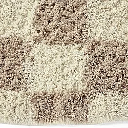 Round rug - Elsey Natural Cotton Shaggy (cream/sand)