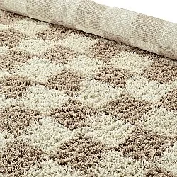 Round rug - Elsey Natural Cotton Shaggy (cream/sand)