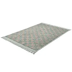 Shaggy rugs - Elsey Natural Cotton Shaggy (grey/pink)