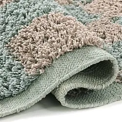 Shaggy rugs - Elsey Natural Cotton Shaggy (grey/pink)