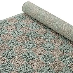 Shaggy rugs - Elsey Natural Cotton Shaggy (grey/pink)