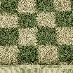Shaggy rugs - Elsey Natural Cotton Shaggy (green/beige)