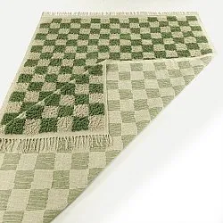 Shaggy rugs - Elsey Natural Cotton Shaggy (green/beige)