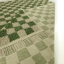 Shaggy rugs - Elsey Natural Cotton Shaggy (green/beige)