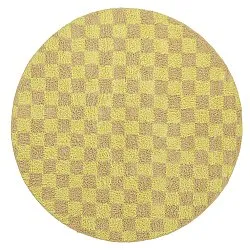 Round rug - Elsey Natural Cotton Shaggy (yellow/beige)