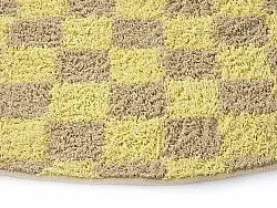 Round rug - Elsey Natural Cotton Shaggy (yellow/beige)
