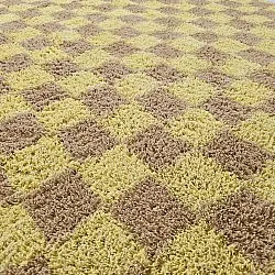 Round rug - Elsey Natural Cotton Shaggy (yellow/beige)