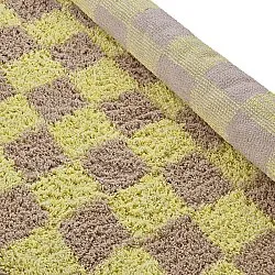 Round rug - Elsey Natural Cotton Shaggy (yellow/beige)