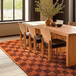 Shaggy rugs - Elsey Natural Cotton Shaggy (orange/red)