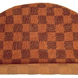Round rug - Elsey Natural Cotton Shaggy (orange/red)