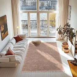 Shaggy rugs - Elsey Natural Cotton Shaggy (pink/orange)